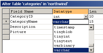 Change data type