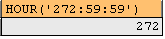 Using HOUR function to get a value greater than 23.