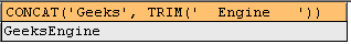 Using TRIM string function to trim both leading and trailing spaces
