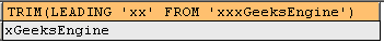 Using TRIM string function to trim leading characters