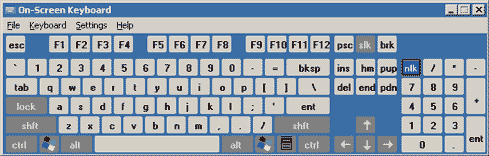 Windows On-Screen Keyboard.