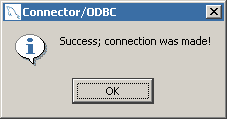 Test MySQL ODBC connection.