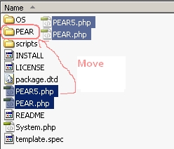Move PEAR.php file