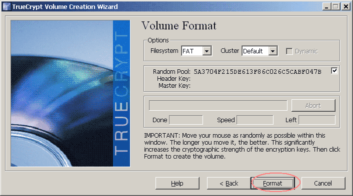 Format the volume file