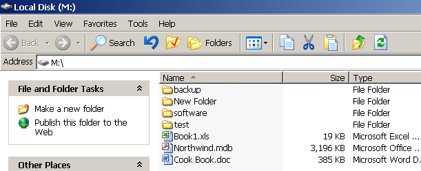 Save files and folders in volume