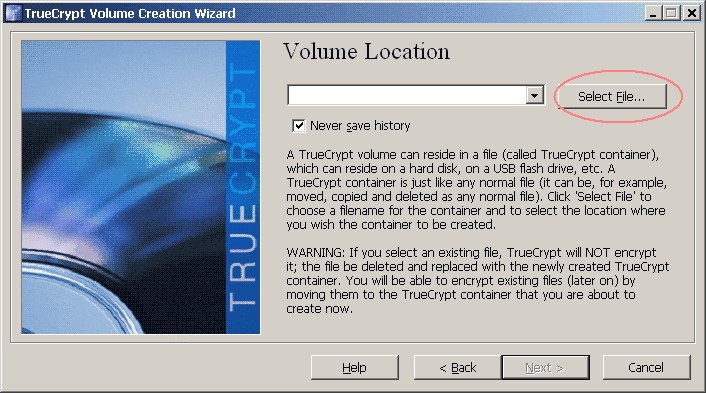 Create a volume file
